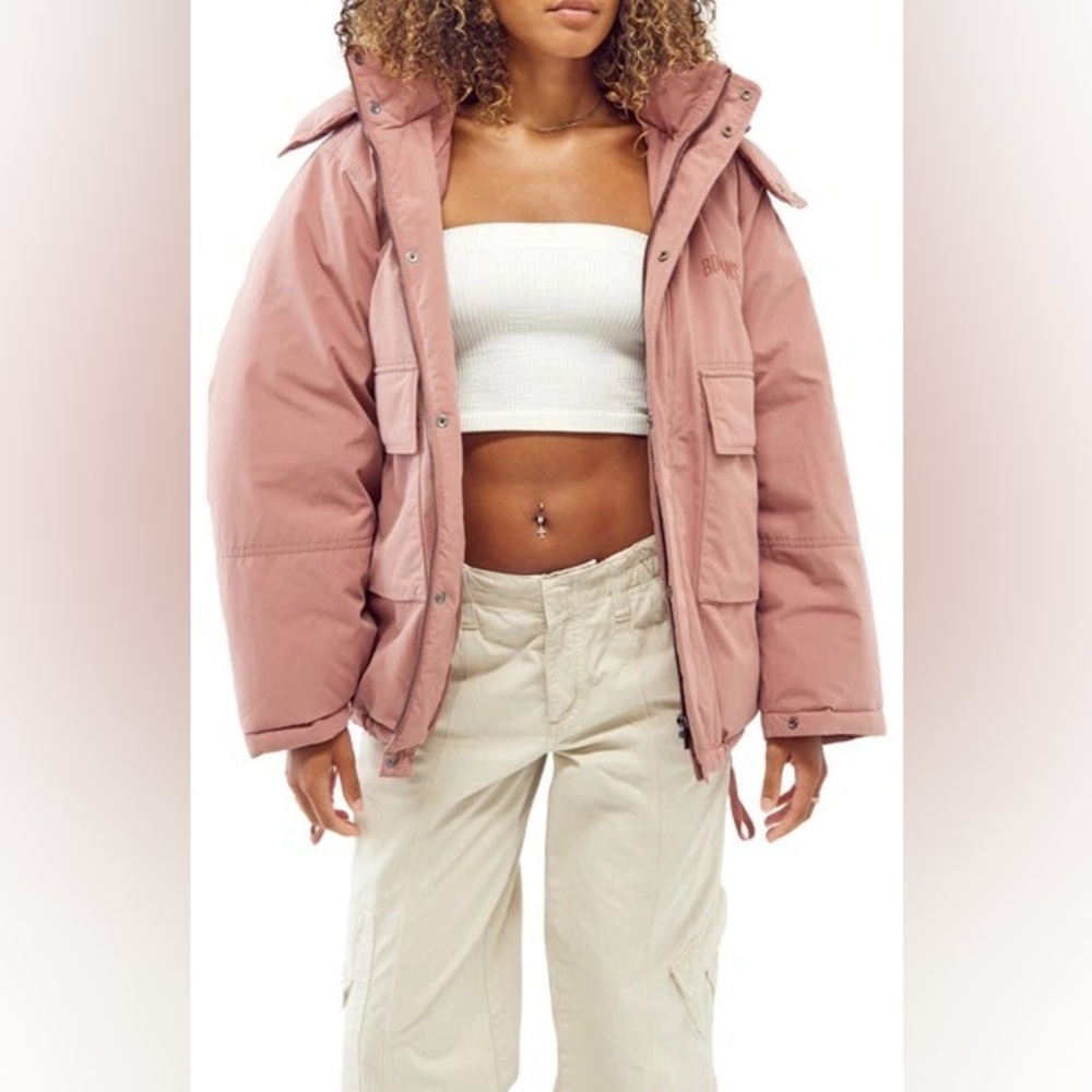 BDG Charlie Oversize Hooded Jacket Rose